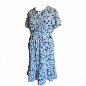 French Connection Blue Floral Maxi Dress NWT